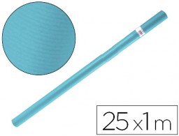 Papel kraft verjurado Liderpapel azul turquesa rollo 25x1 m.
